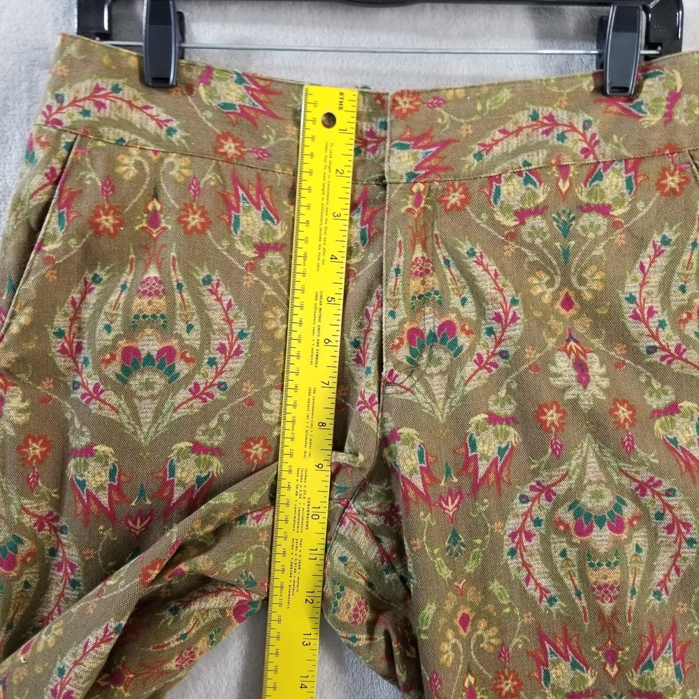 Vintage Pant Suit Women M/8 100% Cotton Floral Straight Leg Blazer Liz Claiborne - Picture 11 of 15